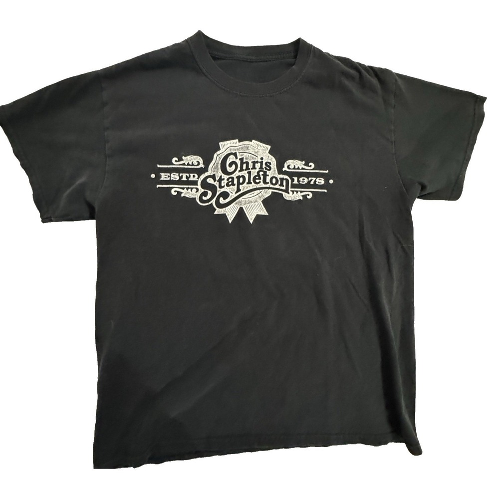 Chris Stapleton T-Shirt Men's L Country Music Concert Tour Merch Western Black